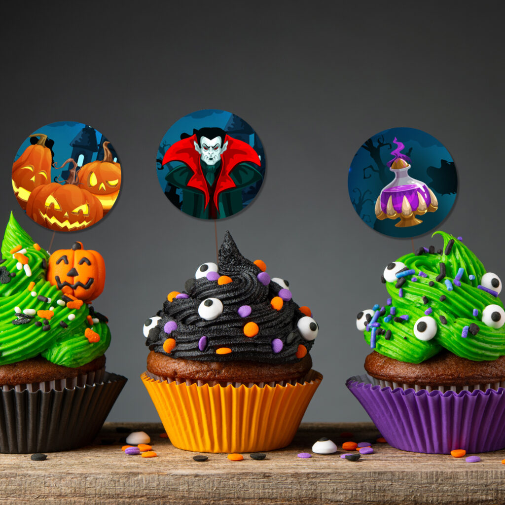 halloween cupcake toppers